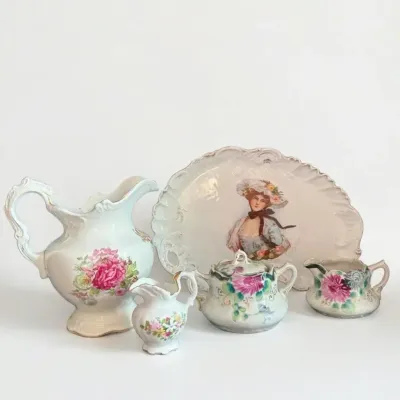 Vintage Floral Ceramic Dinnerware