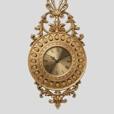 Vintage Elgin Hollywood Regency Ornate Wall Clock