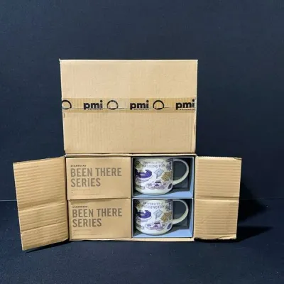 Sale Photo Thumbnail #95: Starbucks "Been There Series" University of Washington ceramic coffee mugs in original packaging and case box.