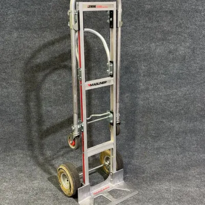 Sale Photo Thumbnail #29: Magliner Gemini aluminum convertible hand truck cart showing light wear from use.