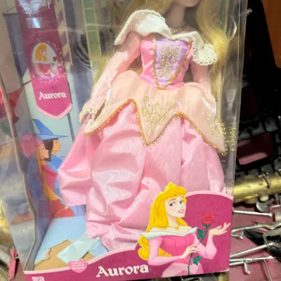 Sale Photo Thumbnail #13: Disney Princess Aurora porcelain keepsake doll, new in original window display packaging.