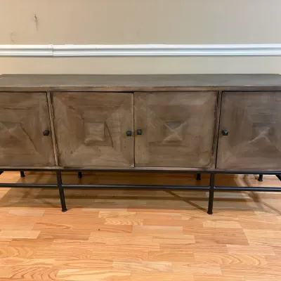 Wooden Industrial Console Table