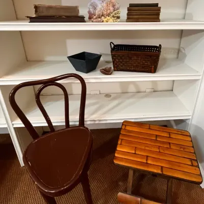 Vintage Books & Chair