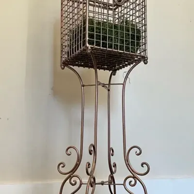 Decorative Floor-Standing Birdcage Planter