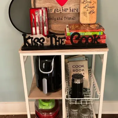Storage Cart And Kitchen Accessories 