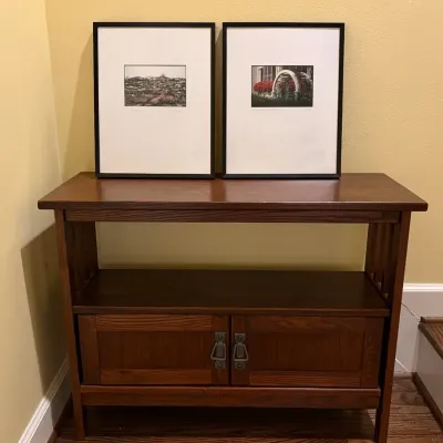 Mission-style Accent Table & Art