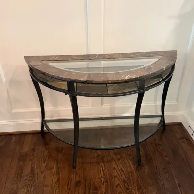 Half Moon Marble Top Table