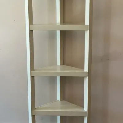 Ballard Designs 4-Shelf Corner Bookcase