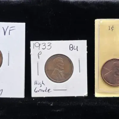 3 Better Date Lincoln Wheat Cents 