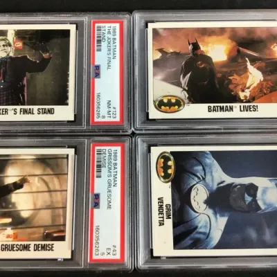 1989 Batman Collector Cards, PSA Graded, 4 Total