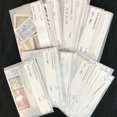 Unused Foreign Collector Stamp Envelopes From Mystic Stamp Co., 40 Total