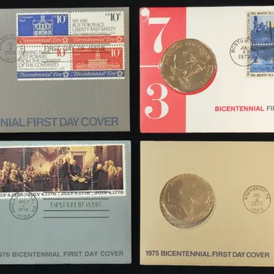 1973-1976 US Mint First Day Covers with Medallion Coins