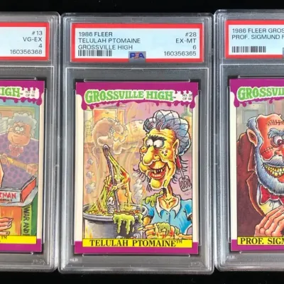 1986 Fleer Grossville High Collector Cards, PSA Graded, 3 Total