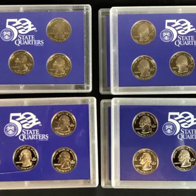 2000, 2003, 2006, & 2007 Original US Mint Proof Sets, 4 Sets Total