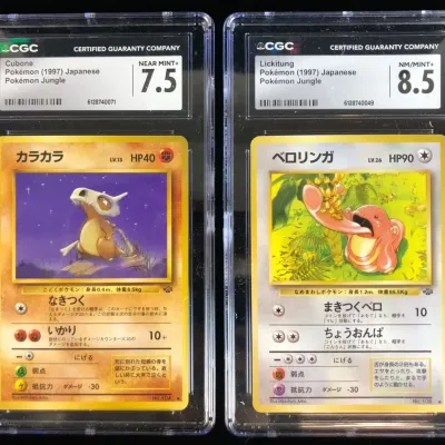 1997 Japanese Pocket Monsters/Pokémon Jungle Cards, Cubone & Lickitung, CGC Graded, 2 Total