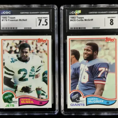 2 1982 Topps Football Cards CGC Graded