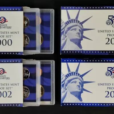 2000, 2001, 2002 & 2003 Original US Mint Proof Sets