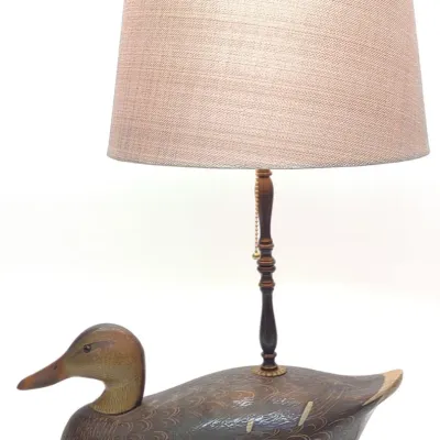 Sale Photo Thumbnail #245: Ken Harris Mallard Hen Duck Decoy Lamp (works)