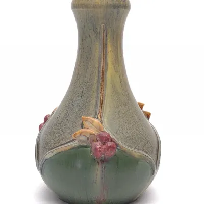 Sale Photo Thumbnail #387: Ephraim Pottery Garland Of Berries Bud Vase