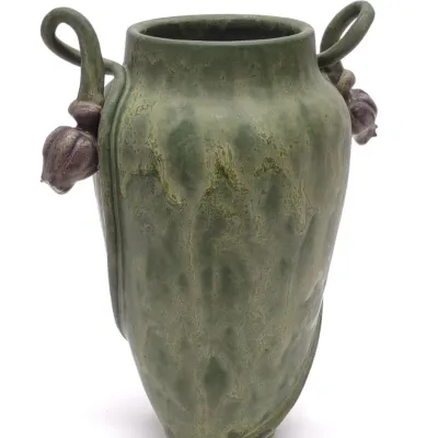 Sale Photo Thumbnail #75: Richard Freiwald Art Pottery Flower Vase 10" Tall