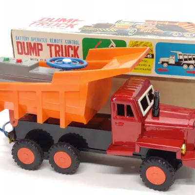 Sale Photo Thumbnail #672: Japan Battery Op. Dump Truck Toy w/ Box
