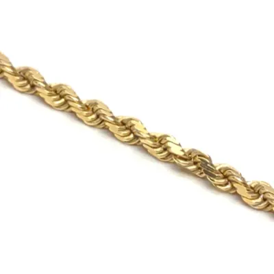 Sale Photo Thumbnail #45: 18K Yellow Gold Rope Chain 2mm Necklace 18"L