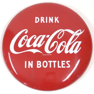 Sale Photo Thumbnail #76: 24" Coca Cola In Bottles Porcelain Button Sign SSP