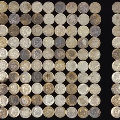 Sale Photo Thumbnail #28: (180) 90% Silver Mercury & Roosevelt US Dimes