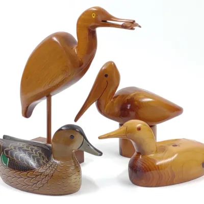 Sale Photo Thumbnail #539: 4 William "Bill" Coleman Duck Decoys (Half Size)