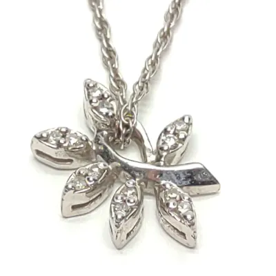 Sale Photo Thumbnail #183: 14K White Gold & Diamond Branch Pendant Necklace