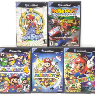 Sale Photo Thumbnail #564: 5 Nintendo GameCube Mario Video Games w/ Manuals