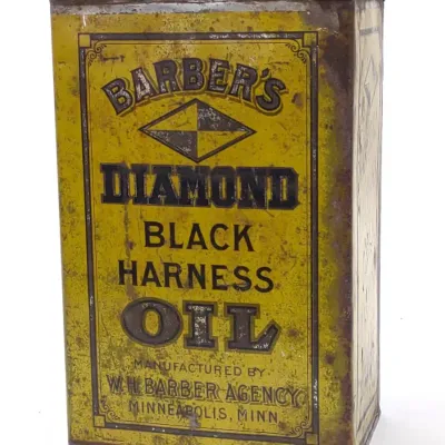 Sale Photo Thumbnail #256: Antique Barber's Diamond Black Harness Oil Can