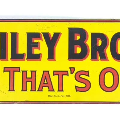 Sale Photo Thumbnail #275: Riley Bros. Thats Oil Tin Advertising Sign (SST)