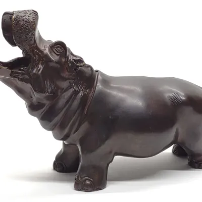 Sale Photo Thumbnail #423: Bronze Hippopotamus Sculpture