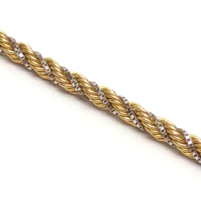 Sale Photo Thumbnail #65: 14K Gold Two Tone 2.8mm Rope Chain Necklace (24")