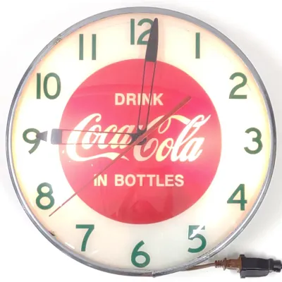 Sale Photo Thumbnail #207: Drink Coca Cola Lighted Soda Advertising Clock