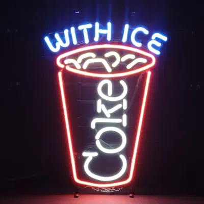 Sale Photo Thumbnail #131: Coca Cola 'Coke With Ice" Neon Advertising Sign