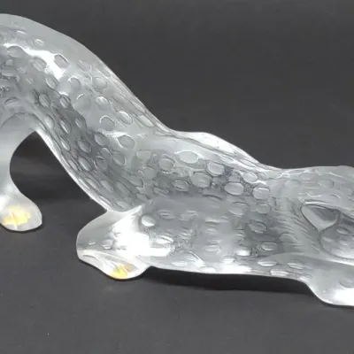 Sale Photo Thumbnail #10: Lalique Zeila Panther 14.5" Crystal Sculpture