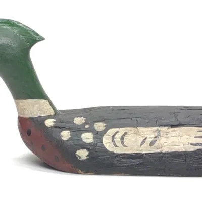 Sale Photo Thumbnail #325: James Buttonow Red-breasted Merganser Duck Decoy