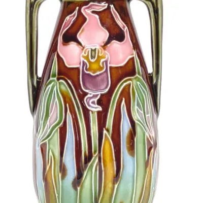 Sale Photo Thumbnail #637: Art Nouveau Frie Onnaing French Majolica Bud Vase