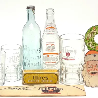 Sale Photo Thumbnail #376: 8 Vintage Hires Root Beer Advertising Items