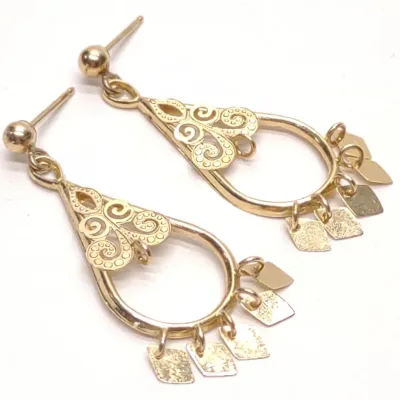 Sale Photo Thumbnail #355: 14K Yellow Gold Chandelier Dangle Earrings
