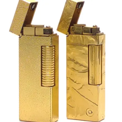 Sale Photo Thumbnail #329: 2 Dunhill Silk Moire & Barley Rollagas Lighters