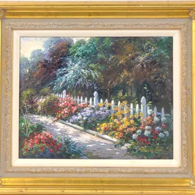 Sale Photo Thumbnail #605: Robert Lui Original Garden Canvas Painting