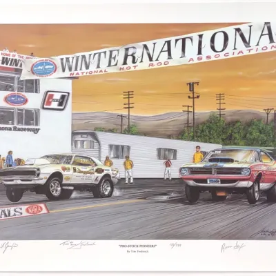 Sale Photo Thumbnail #471: Ronnie Sox & Bill Grumpy Jenkins Signed Race Art