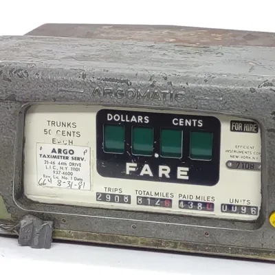 Sale Photo Thumbnail #694: 1960s Argo 'Argomatic' Cab Fare Taximeter