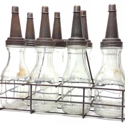 Sale Photo Thumbnail #342: Service Station 8 Quart Motor Oil Bottle Rack