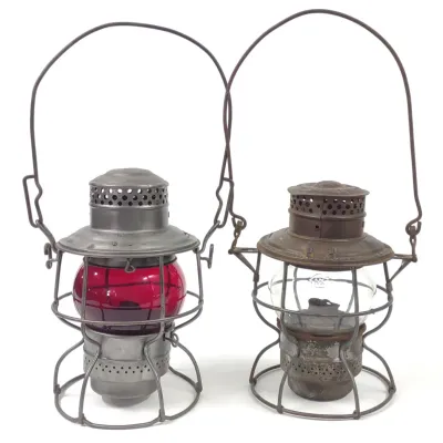 Sale Photo Thumbnail #555: (2) Rock Island & PM Railroad Adlake Lanterns