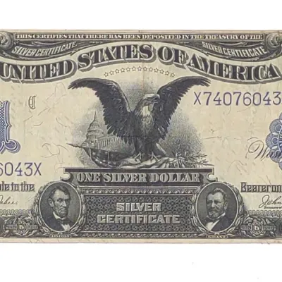 Sale Photo Thumbnail #73: 1899 $1 Silver Certificate Black Eagle US Note
