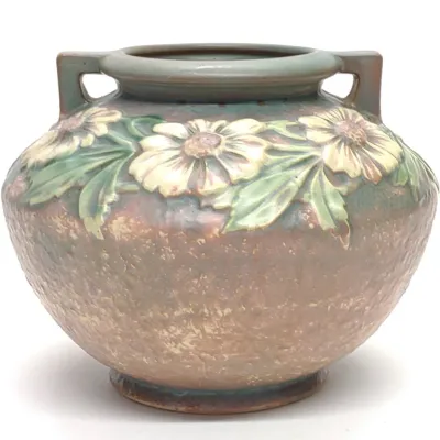 Sale Photo Thumbnail #640: 1920s Roseville Pottery Dahlrose Vase